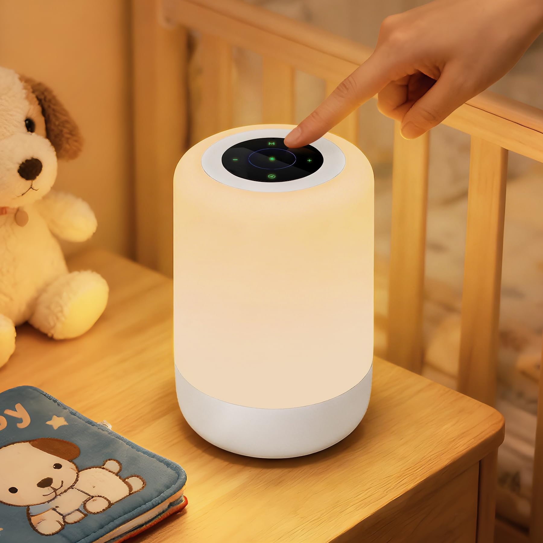 Bonsery Nachttischlampe 2er Set, Led Nachttischlampe Touch Dimmbar USB Aufladbar mit Fernbedienung, Nachtlicht Kinder mit 13 Farben 3 Modi, Tischlampe Kabellos mit Timer für Schlafzimmer Wohnzimmer