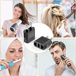 European to America/Canada Travel Plug Adapter, 5 Pack Universal Converter for European to American/Canada Power Outlets