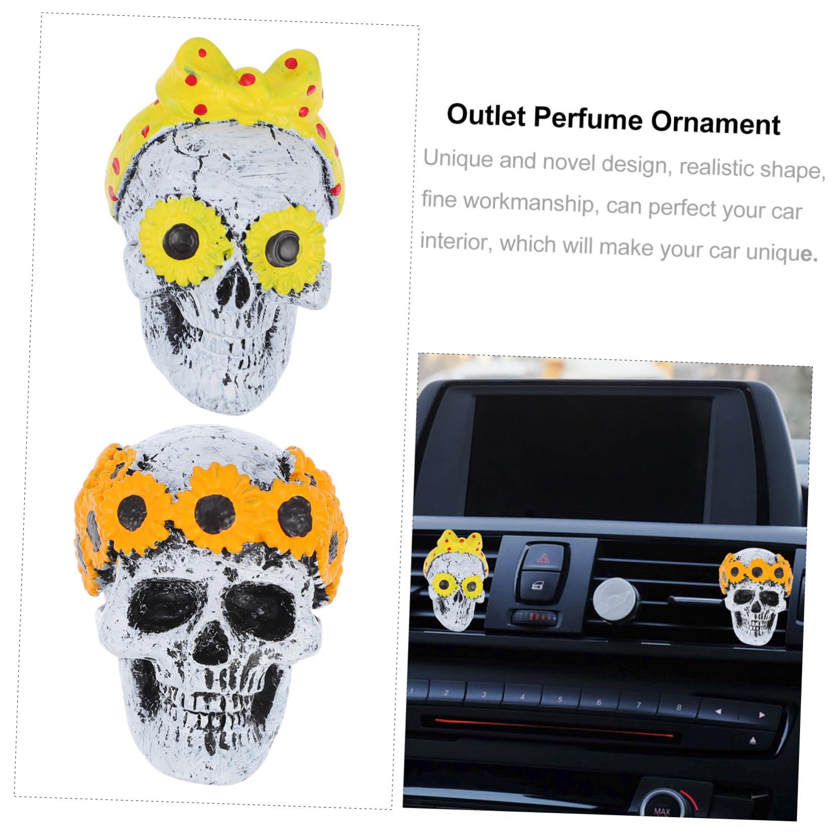 GLEAVI 6sätze Outlet Ghost Clip Aromatherapie Diffusor Für Auto Duftclip Für Innenraumdekoration Stabiler Für Lüftungsschlitze Für Entspannte Fahrten