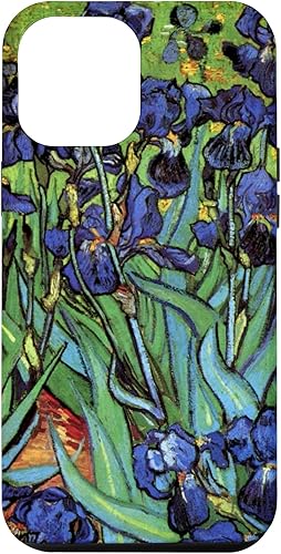 Funda para iPhone 12 Pro Max Irises de Vincent van Gogh, flores en un jardín
