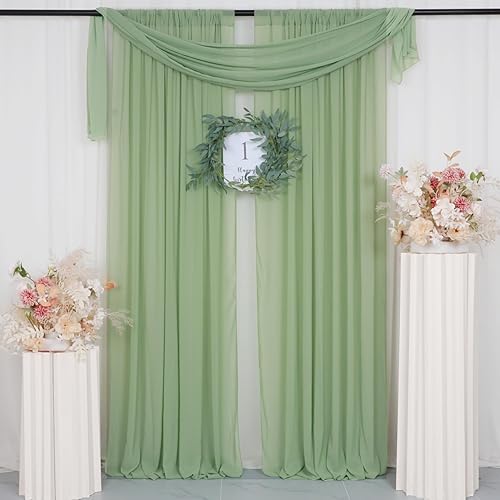 Vista 10 de ShinyBeauty 2 paneles de cortina de gasa negra de 2.4 x 7 pies, cortinas de tul para ventana, cortinas opacas de 84 pulgadas, cortinas de fondo