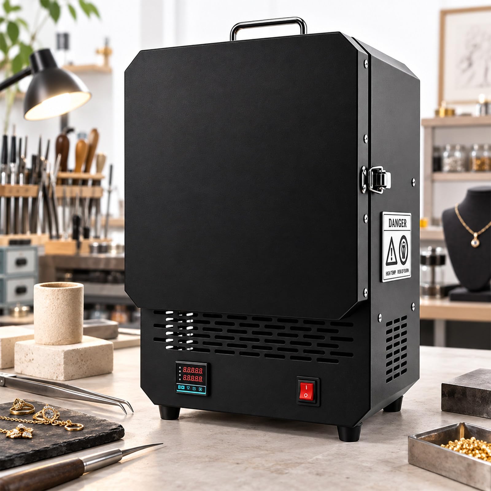 Forno Elettrico 1500W, Forno da Tavolo Programmabile 1200°C