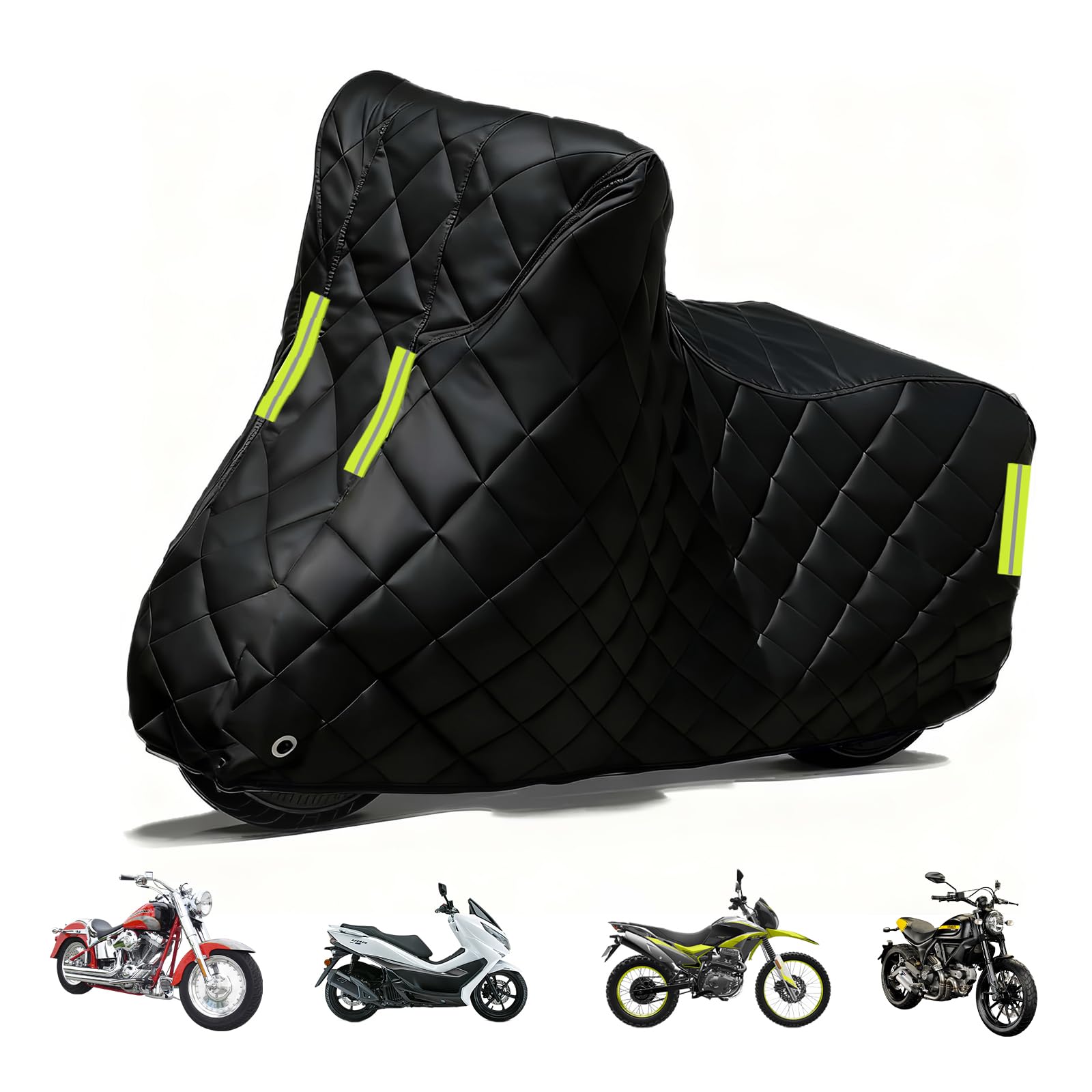 Outdoor Motorcycle Cover for TVS Apache RTR 180,Waterproof Motorcycle Covers,Resistant to Rain,Snow,Dustproof,UV Rays,Moisture, Scratches with Storage Bag
