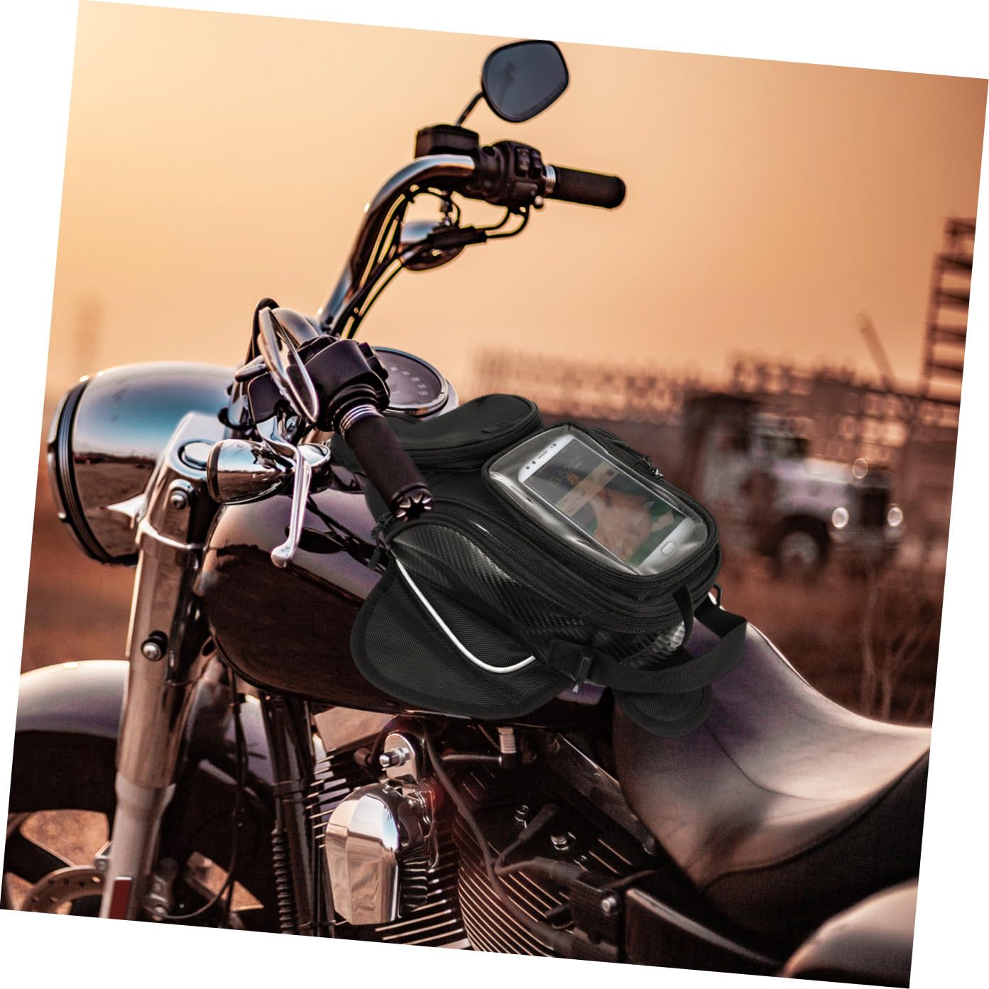 SOLUSTRE Torba Motocyklowa Zbiornik Wodoodporna Torba z Materiału Oxford Praktyczny Pokrowiec Motocyklowy Idealna Długie Trasy Wygodna Użytkowaniu Dla Każdego Motocyklisty