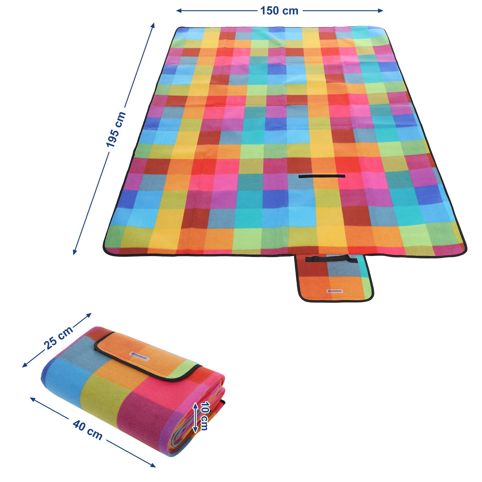SONGMICS Outdoor Picnic Blanket, WaterResistant Mat, Multifunctional