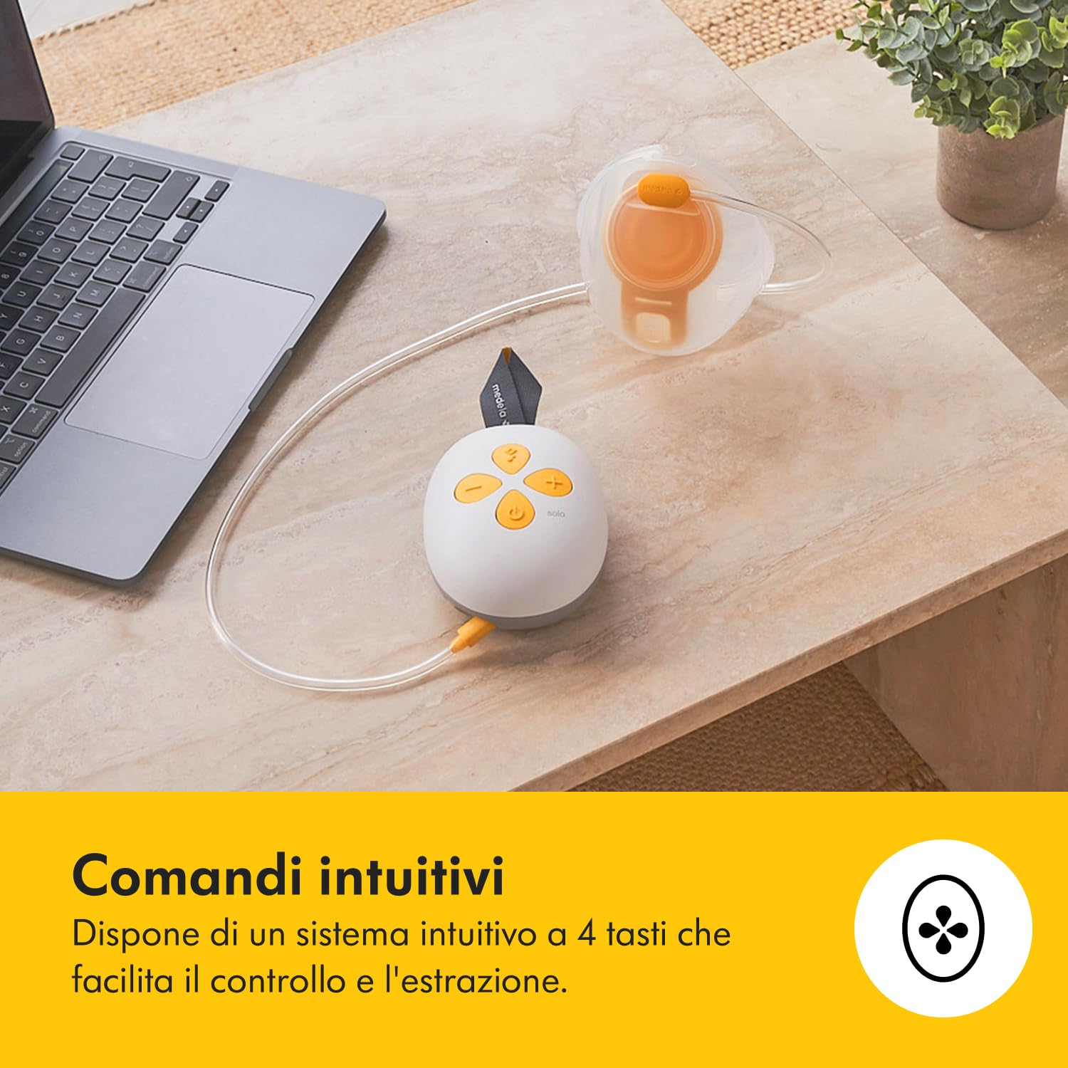 Medela Solo Hands-free Tiralatte Elettrico Singolo, Design Portatile Leggero e Compatto, Compatibile con App Medela Family