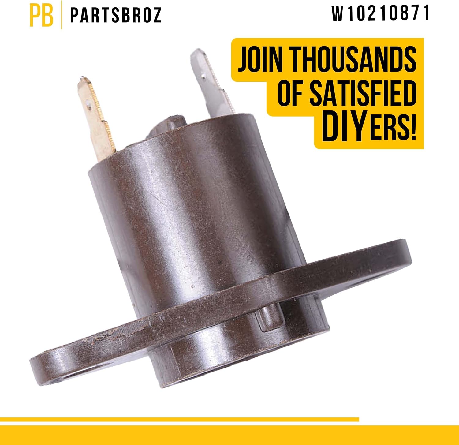 PartsBroz W10210871 Microwave Light Bulb Socket - Compatible with Whirlpool Maytag Amana KitchenAid - Replaces AP4364465 1472199 PS2342199 AH2342199 EA2342199