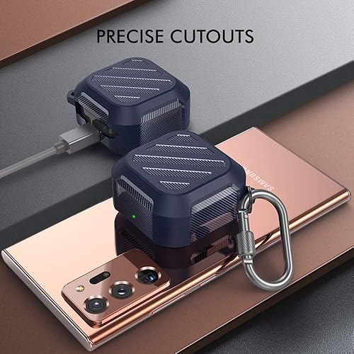 Miniatura 9 de Funda de silicona para auriculares para Galaxy Buds 2Pro2 ProLive, funda protectora con llavero anticaídas antigolpes, funda protectora de cuerpo