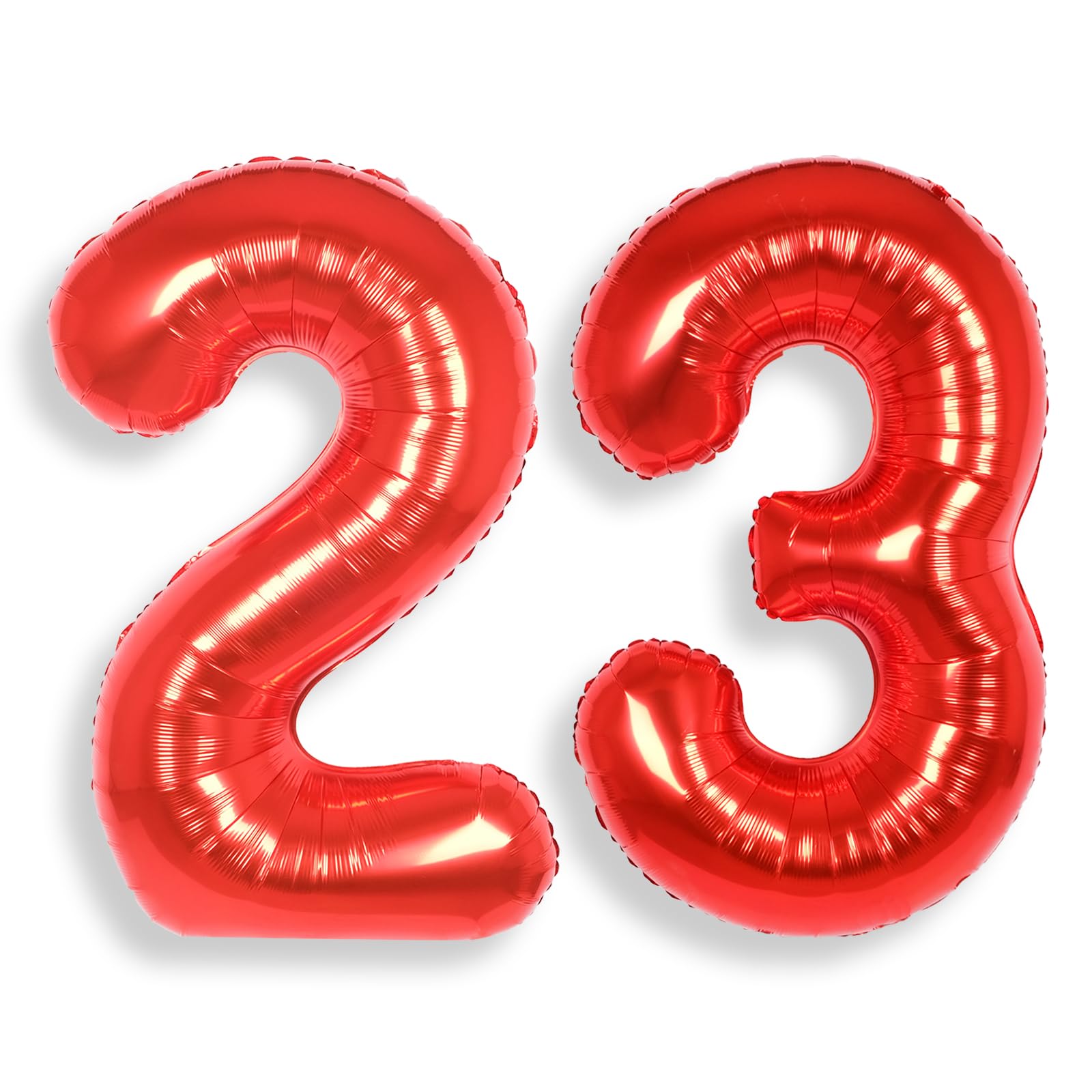 Red Large Number 23 Balloons: 40 Inch Big Foil Number Balloons Giant Helium Balloon Age 0-9 Mylar Balloon for Birthday Party Baby Shower Anniversary Decorations