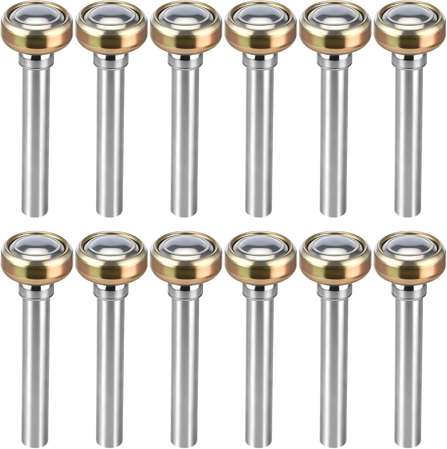 12 PCS 1.8'' Garage Door Rollers with 4.7-inch Stem, Quiet Garage Door Replaceable Wheel, Nylon Garage Roller Replacement, Door Roller for Garages, Barns, Warehouses