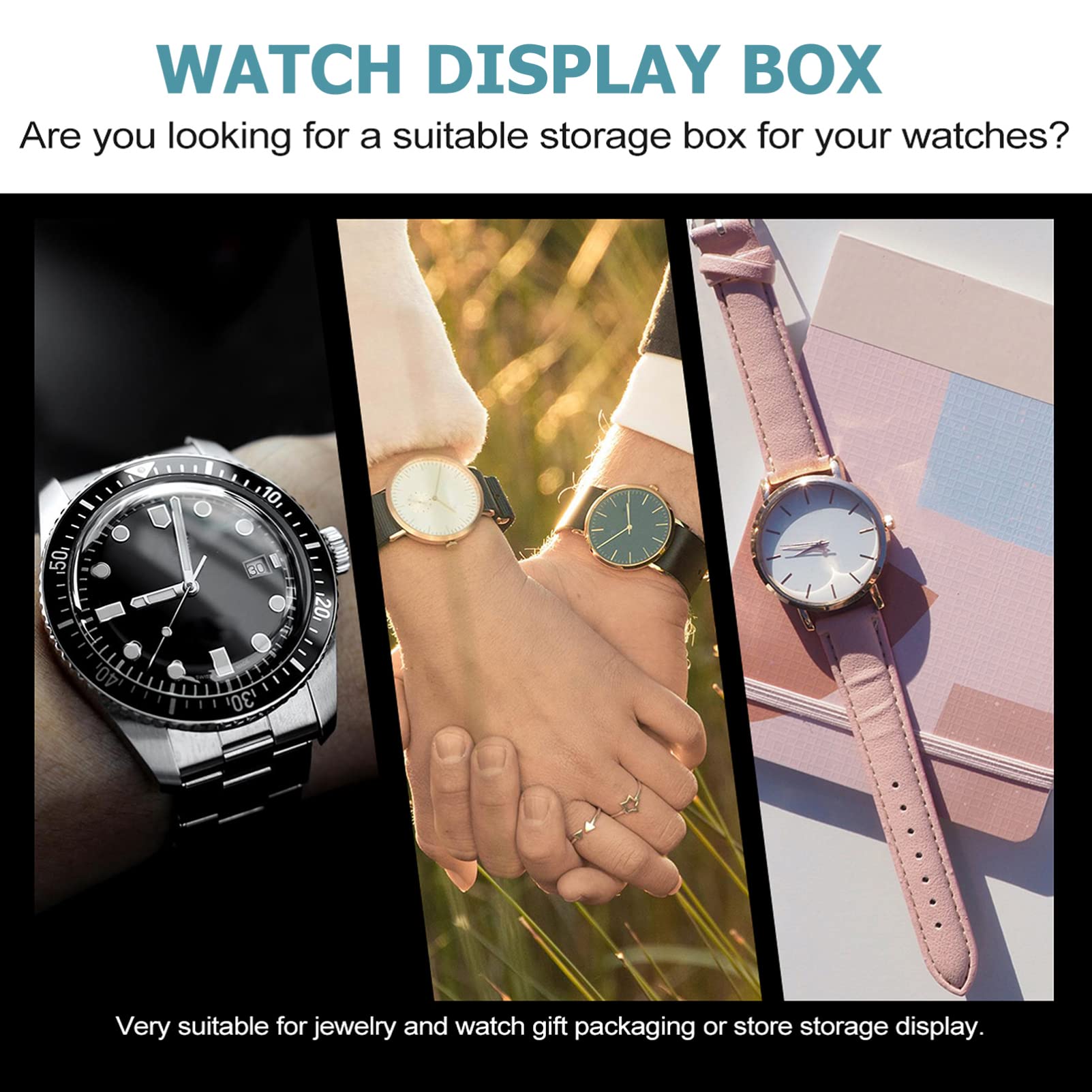 ibasenice 24 Cajas Almacenamiento De Relojes De Madera Exhibición De Escaparate De Pulsera Pulseras De Brazalete Para Mujer Reloj Organizador Caja De Reloj Señoras Pulseras Cajón Hombre Moda