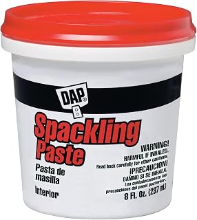DAP Spackling Paste 8 oz White - Ready-Mixed Wall Filler for Holes, Cracks & Blemishes in Plaster, Drywall, Wood