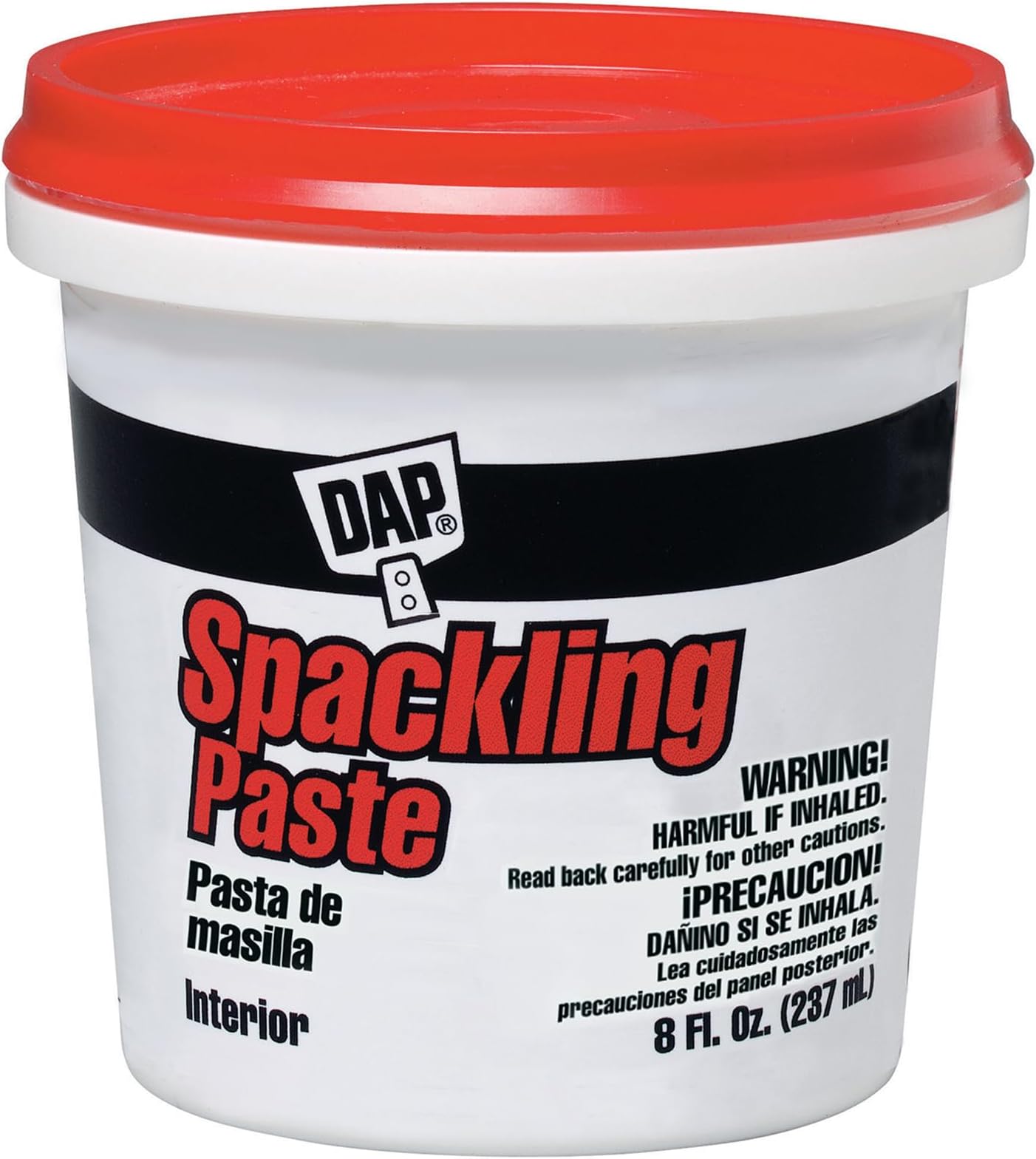 DAP Spackling Paste, White, 8 Oz (7079810200)