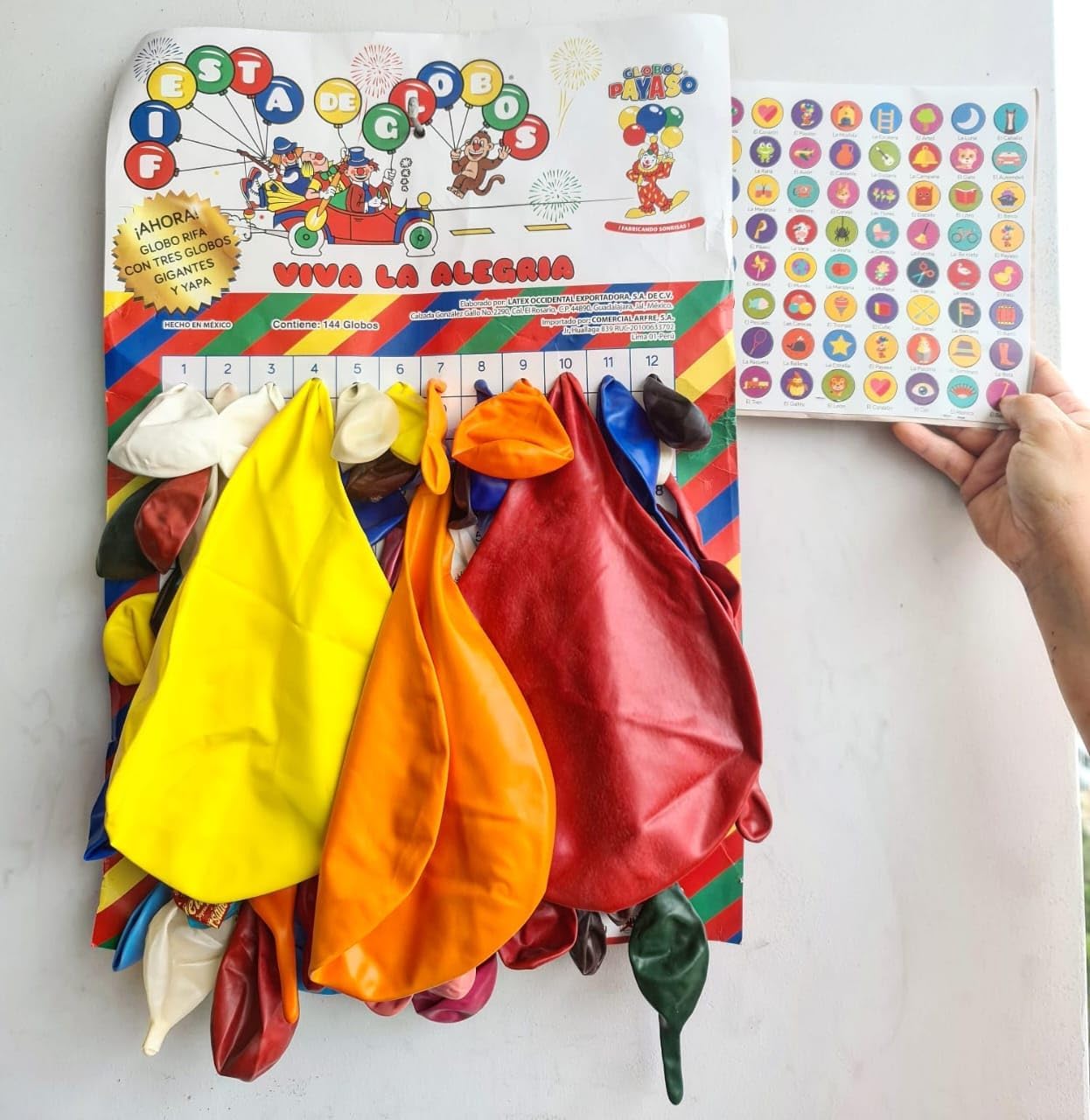 Balloon game plus raffle number file for VARIOUS balloons