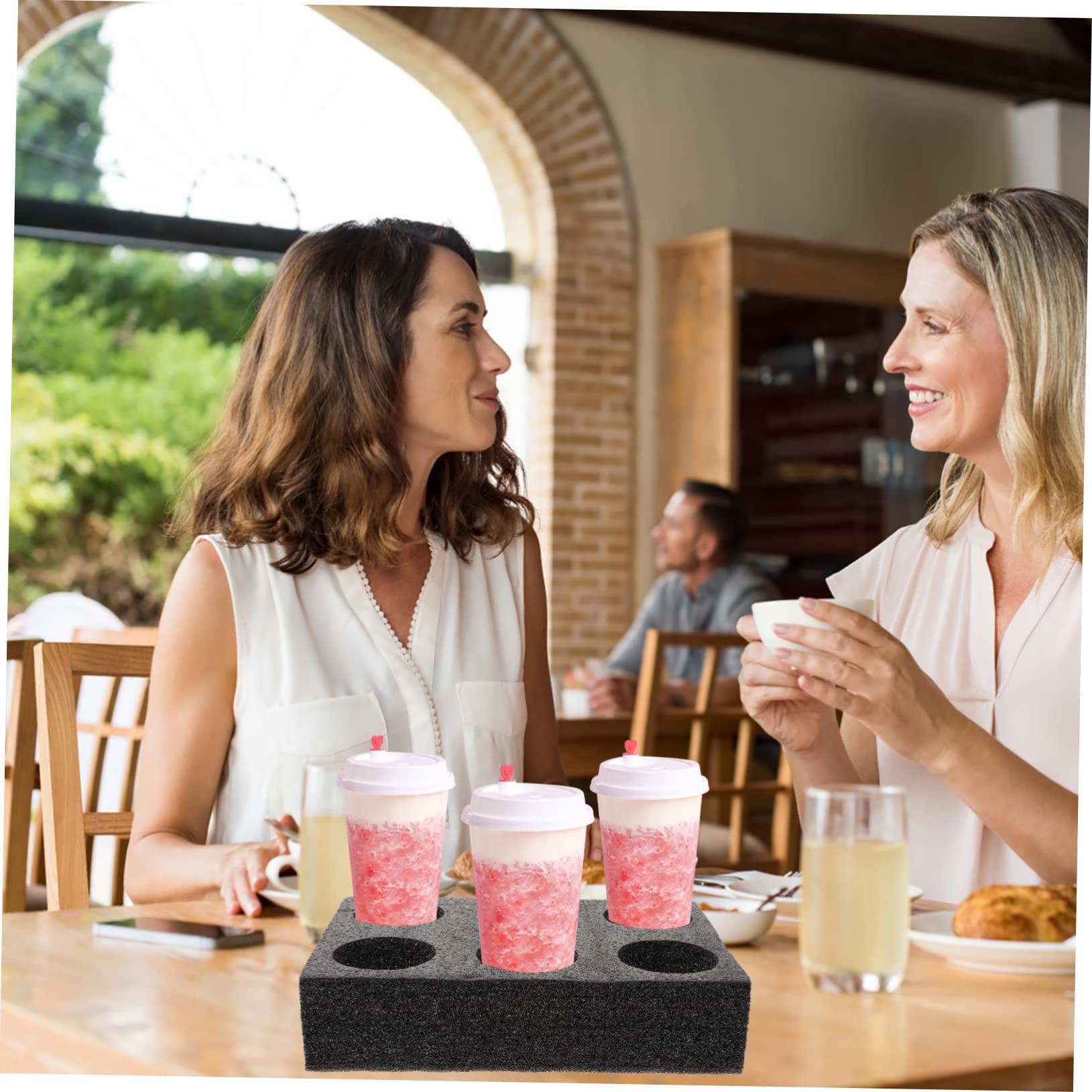 Pavo 2pcs Drink Cup Takeout Carrier Tray Cup Holder Tray Cup Carry Stand For Delivery - View #3