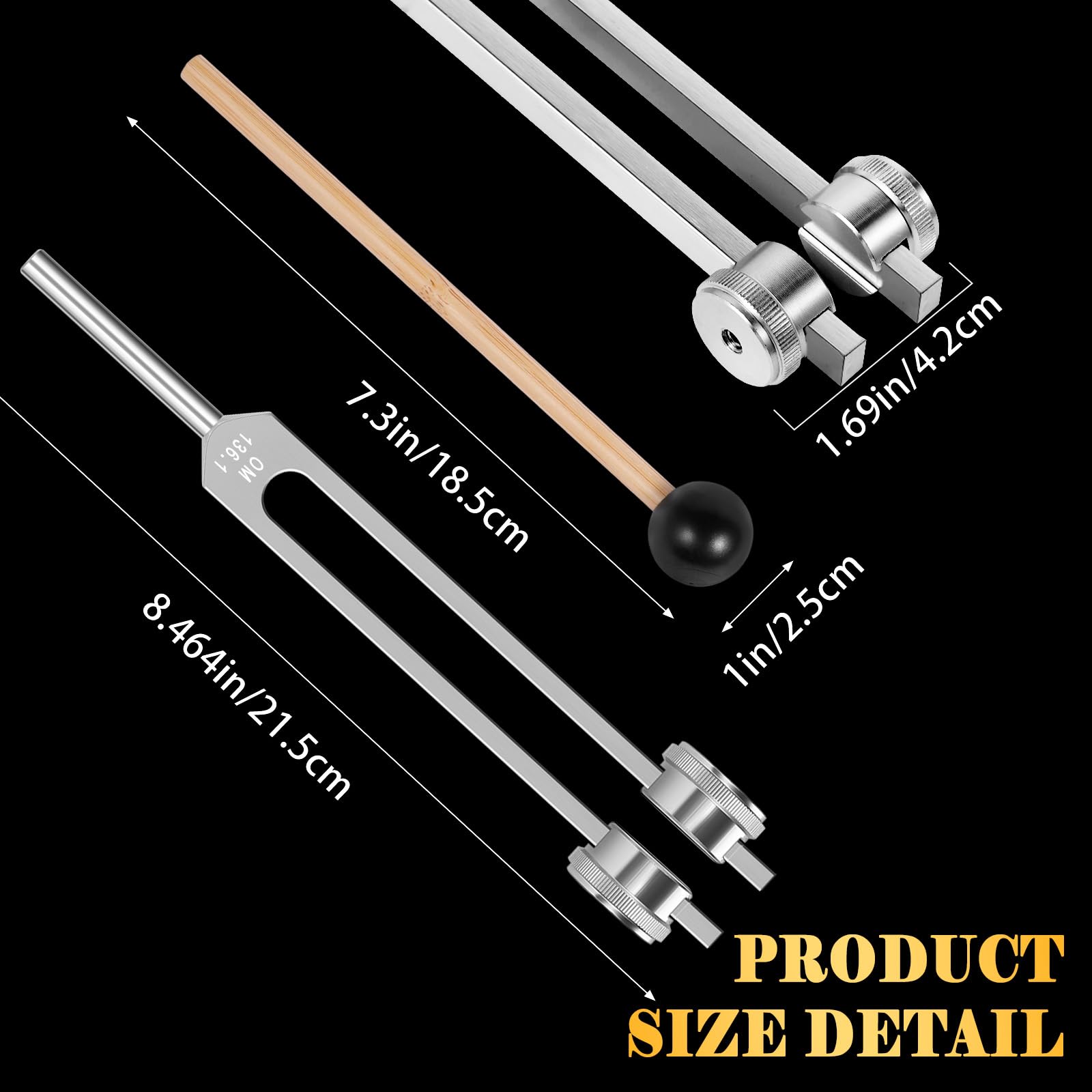 Amazon.com: OM 136.1hz Weighted Tuning Fork with Reflex Hammer for