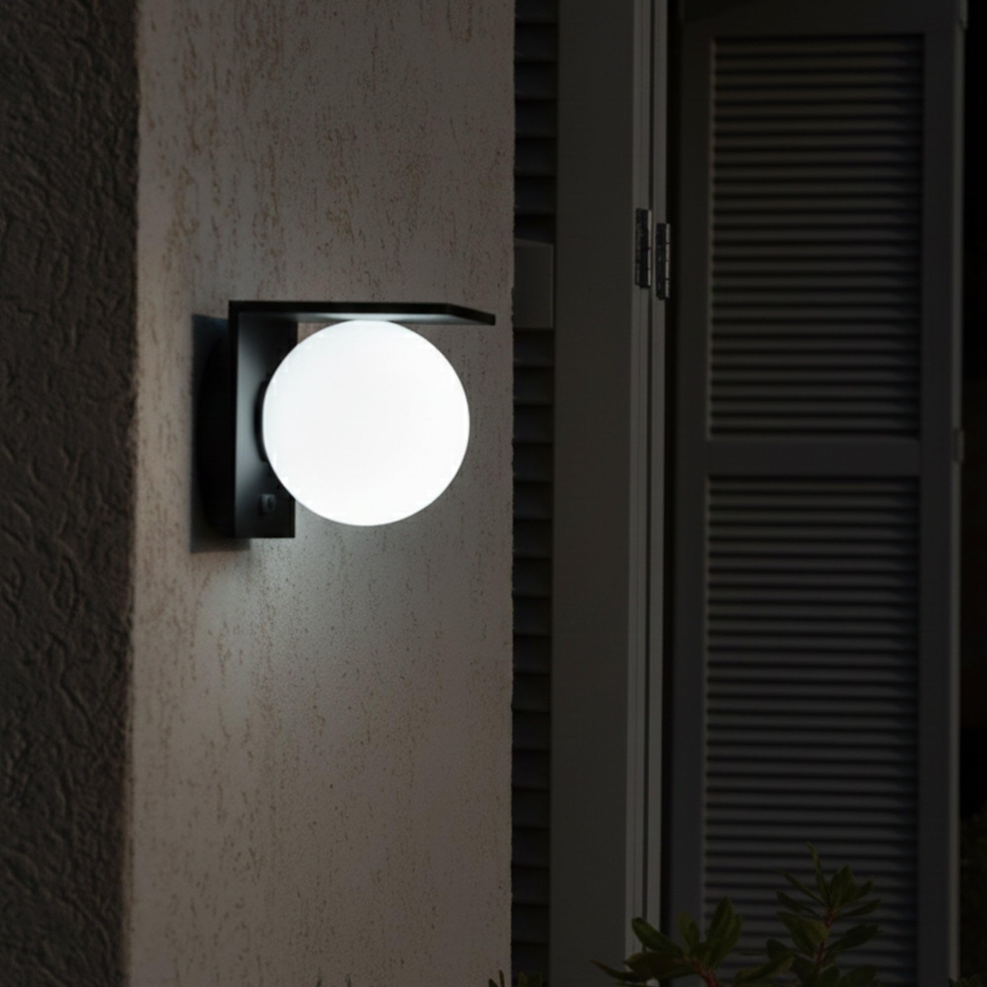 Lumisky BOLLY WALL H14cm lampa ścienna solarna z czujnikiem ruchu LED zimna biel
