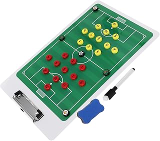 Junta de Competición de Fútbol Portátil para Jugadores Principiantes, Tablero de Entrenamiento Marcador y Plantilla en Pvc y Abs para Entrenamiento y Partidos Color Aleatorio