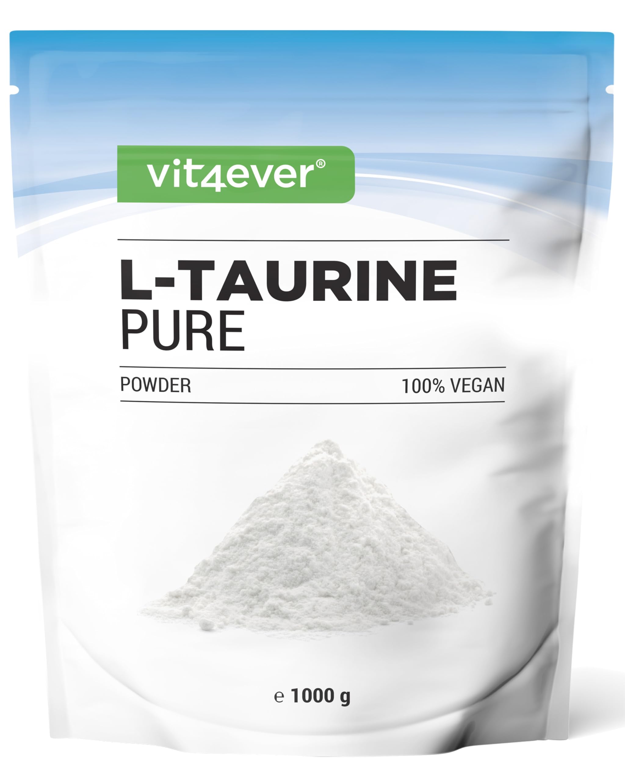 Polvere di Taurina - 1000 g (1 kg) - Solubilità ottimale - Vegano - Purezza 99% - Qualità premium - Aminoacido L-Taurina