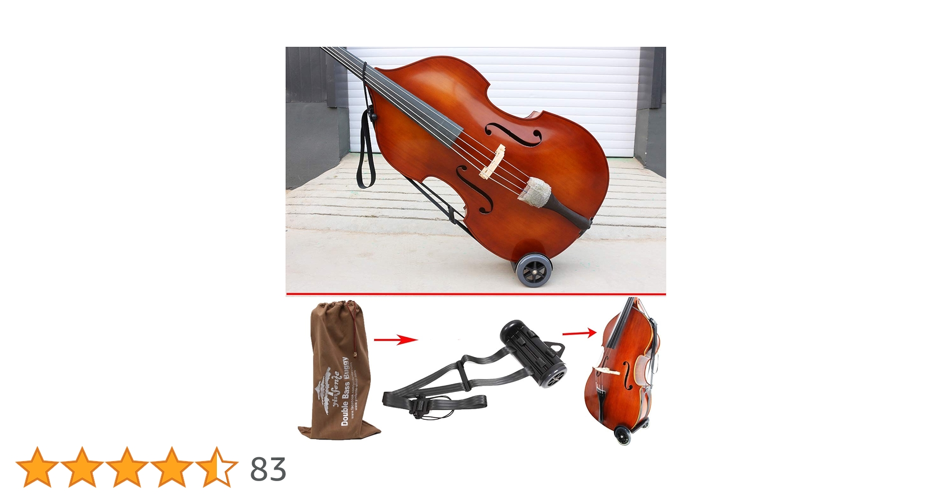 Amazon | 新しいアップライトダブルバスカートキャリートランスポート