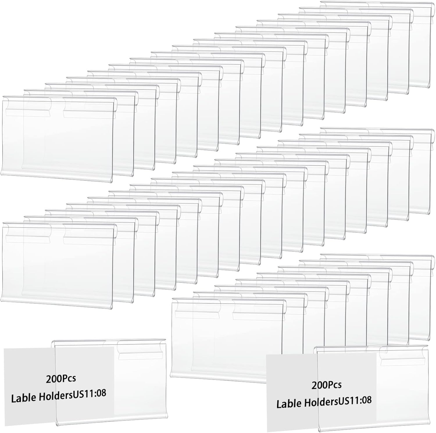 YAYODS 200 Pieces Basket Labels Clip On for Storage Bins