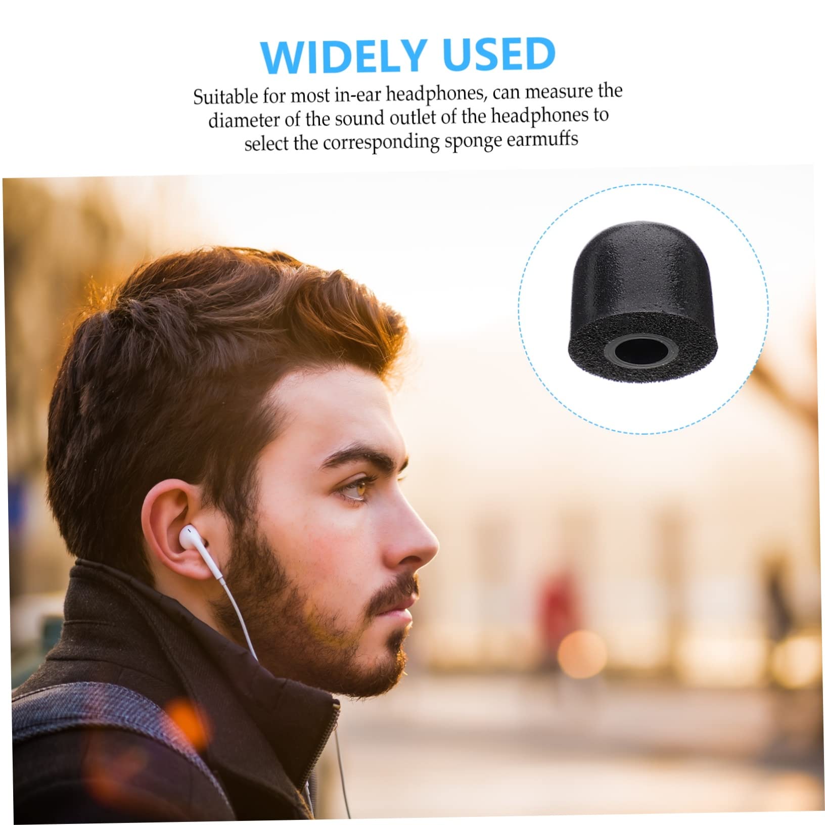SUPVOX 50pièces Embouts Mousse pour Écouteurs -Auriculaires Remplacement Antidérapant Et Confortable Compatible Plupart Modèles
