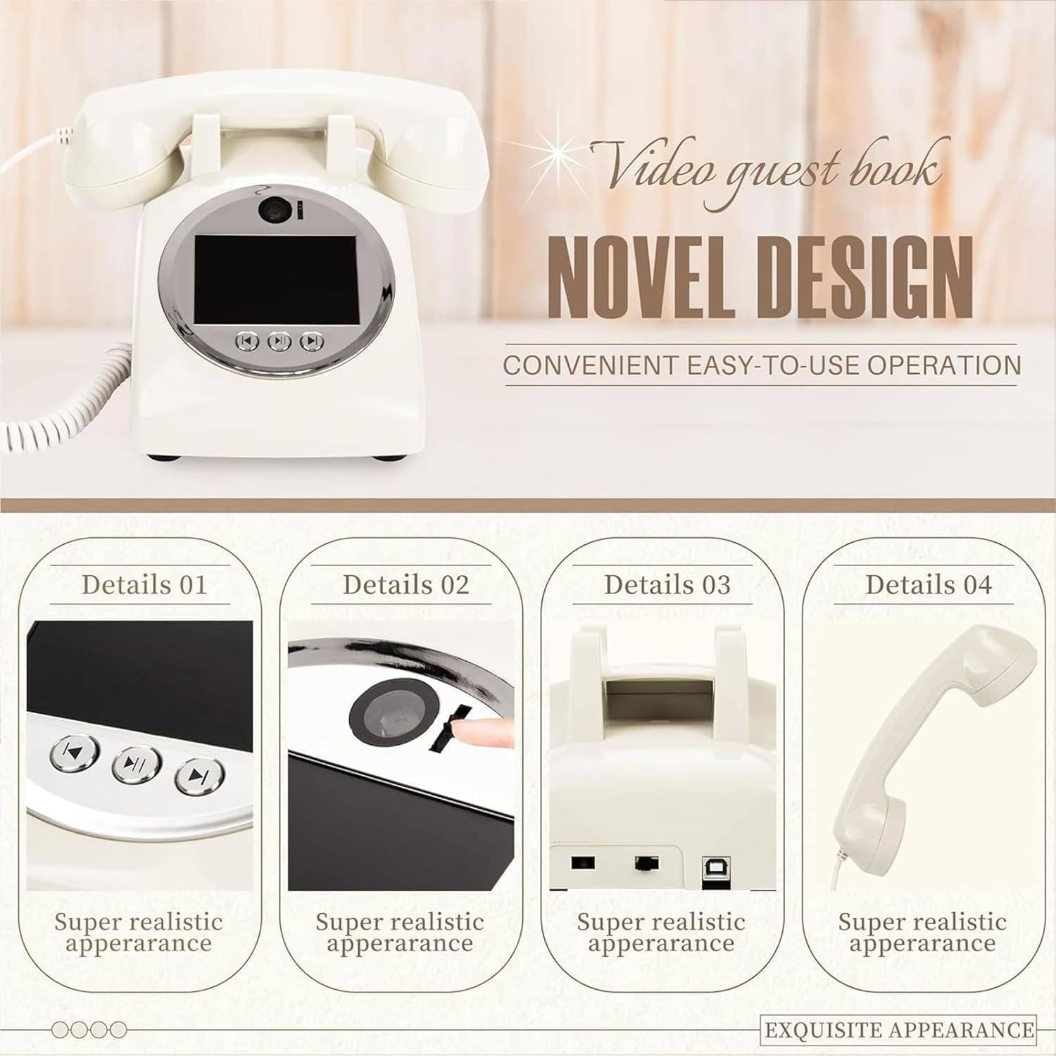 Amazon.com : ZXSYYDS Video Audio Guest Book Phone, 1080P