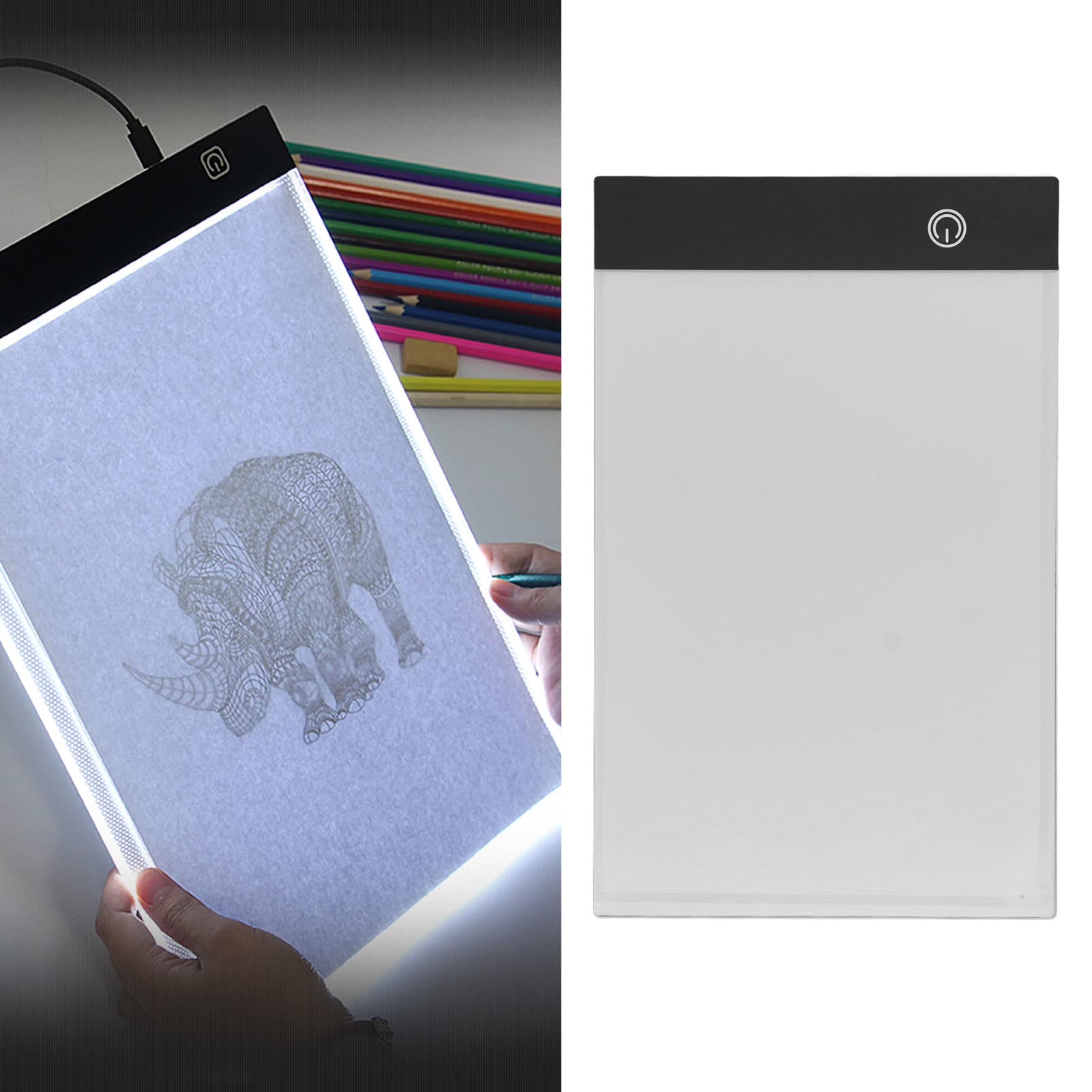 LED Light Box Tracer Ultra Thin Portable Dimmable Artcraft Tracing Pad A5 for Drawing Painting for Designers Artists Crafters (3 Levels Brightness)