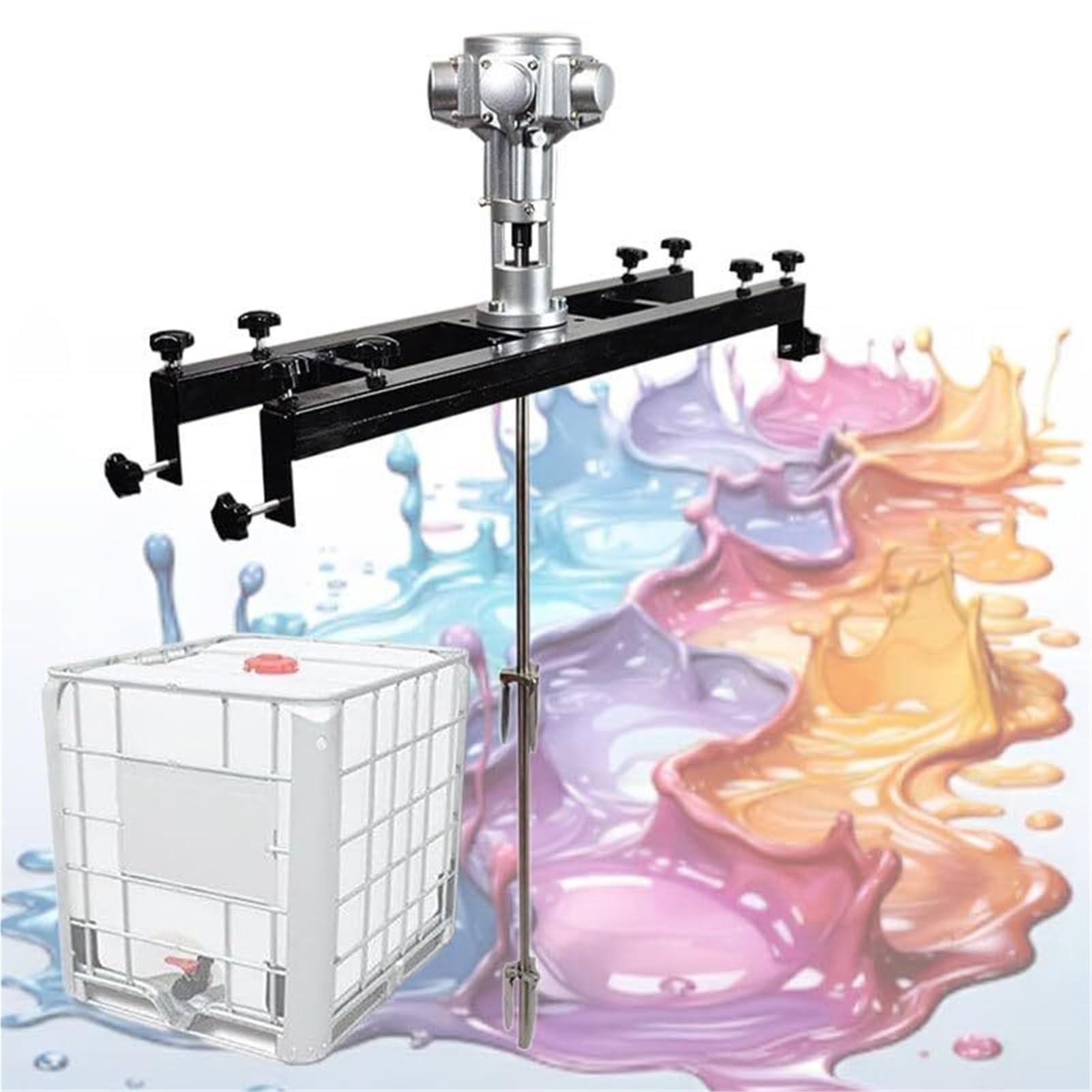 TGBHM Agitator Ton Barrel Pneumatic Mixer Electric Mixer Air Agitator Blender Stirrer for Paint Coating Materials Viscous Liquid Ink3Cylinders,3cylinders