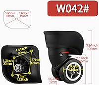 Vista 6 de Doublelife 1 par de repuesto negro equipaje giratorio reparación maleta piezas ruedas ruedas 1.929 in resistente con tornillos
