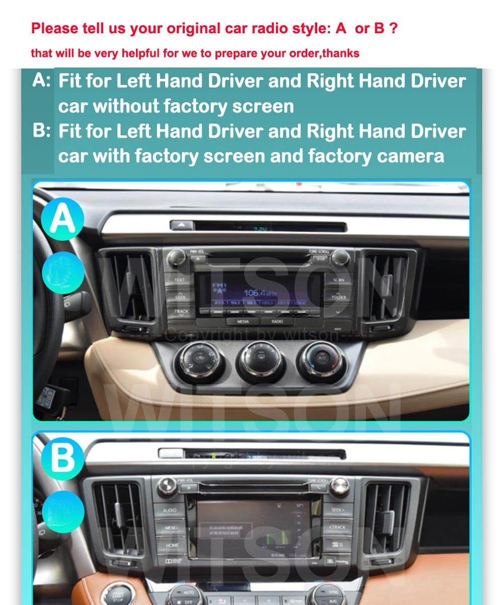 10,9 Zoll QLED Android Auto Multimedia Stereo für Toyota RAV4 2013-2018 Head Unit Radio GPS Navi WIFI BT Carplay SWC Telefonhalter Typ C Aufladen