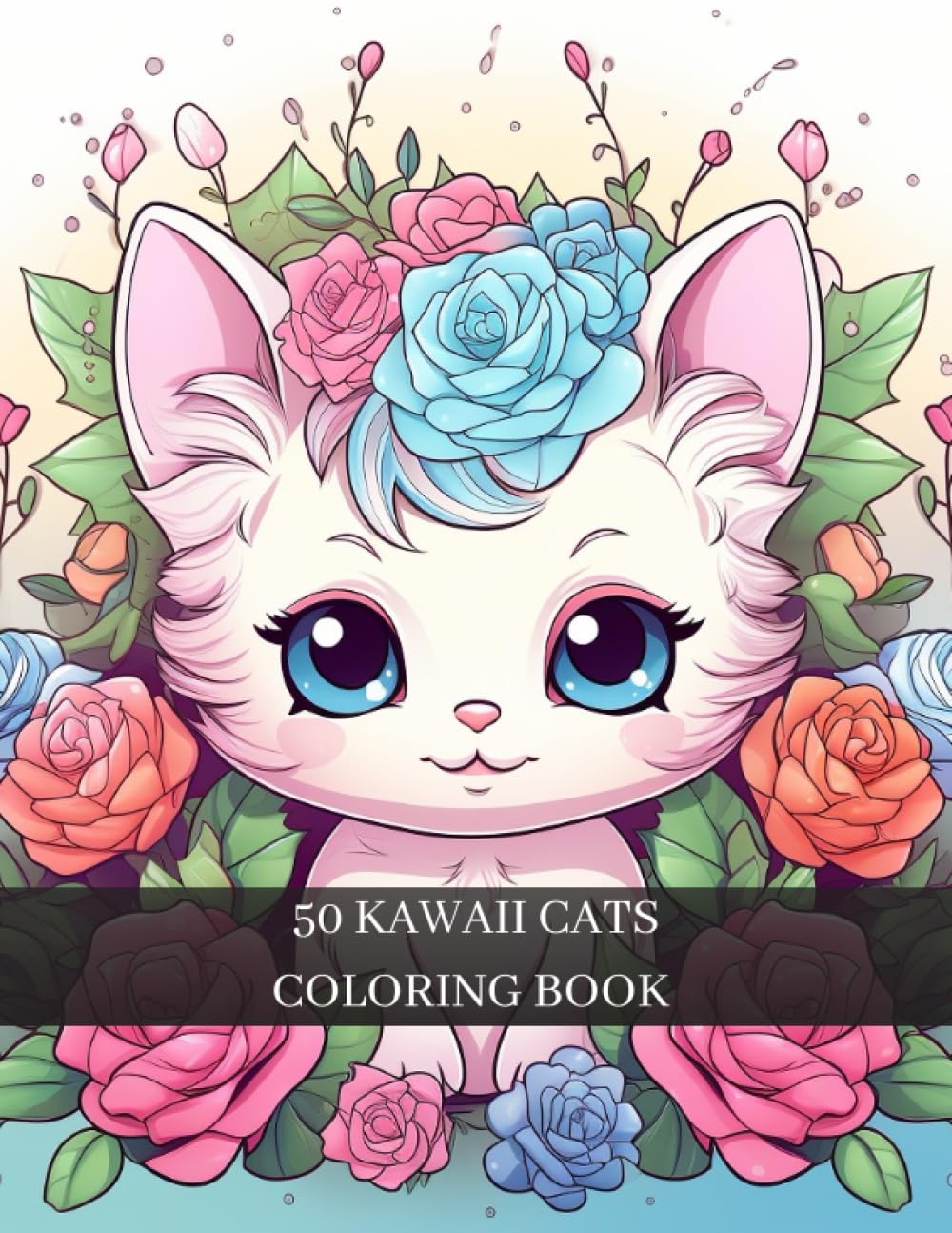 Kawaii Coloring Book For Girls with Cats: Mindful Patterns For Adults/Kids