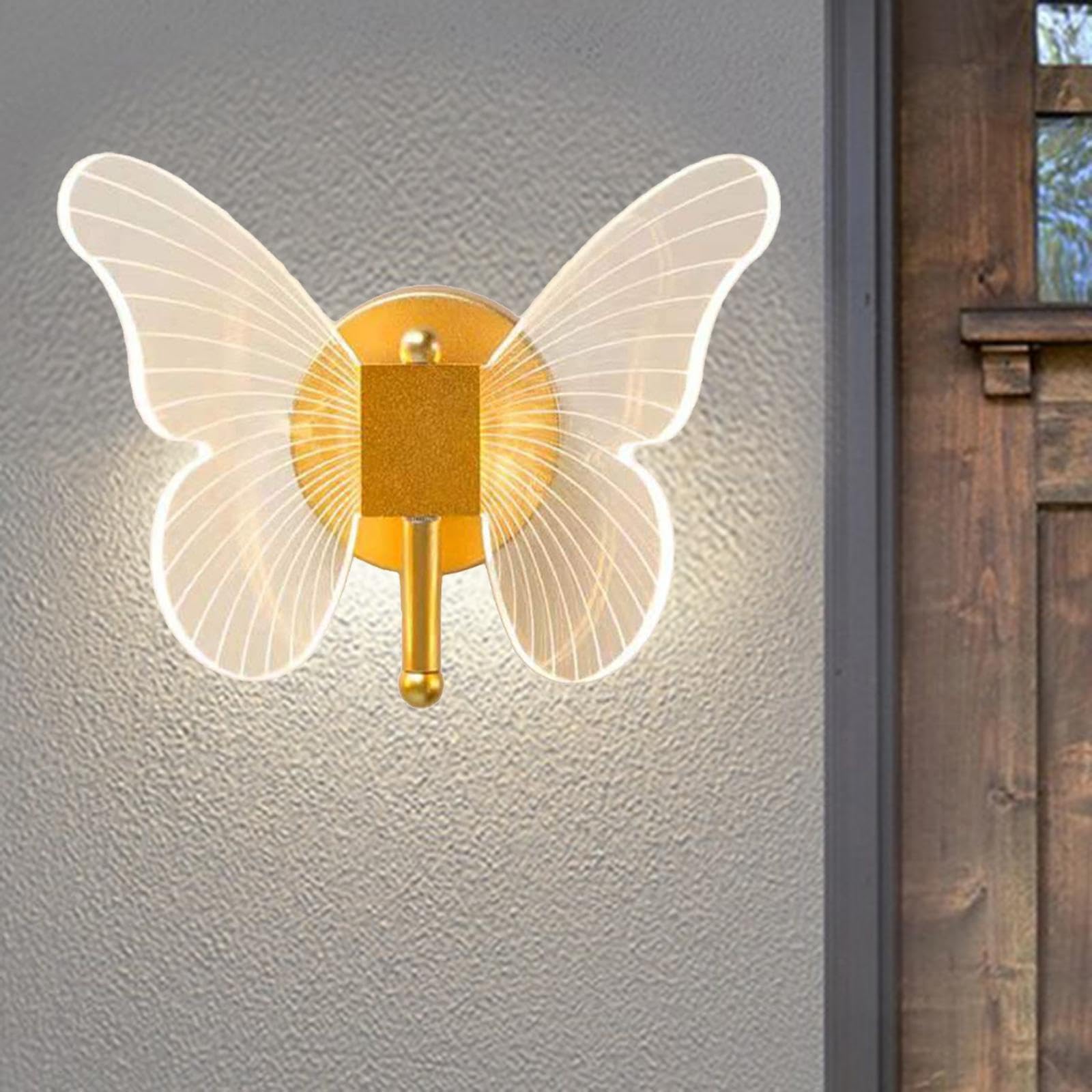 rockible Lámpara de Pared de Mariposa LED Luces de Pared de Mariposa Aplique de Pared Decorativo Moderno Accesorio de luz LED para Pasillo Habitación de niños, Luz Blanca