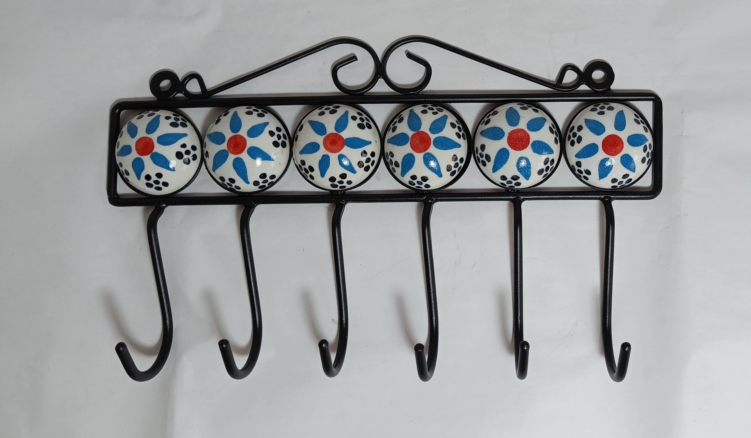 India Meets India Handicraft Wall Key Hook Coat Hanger Key Rack Organizer. Best Gifting Made by Awarded Indian Artisan