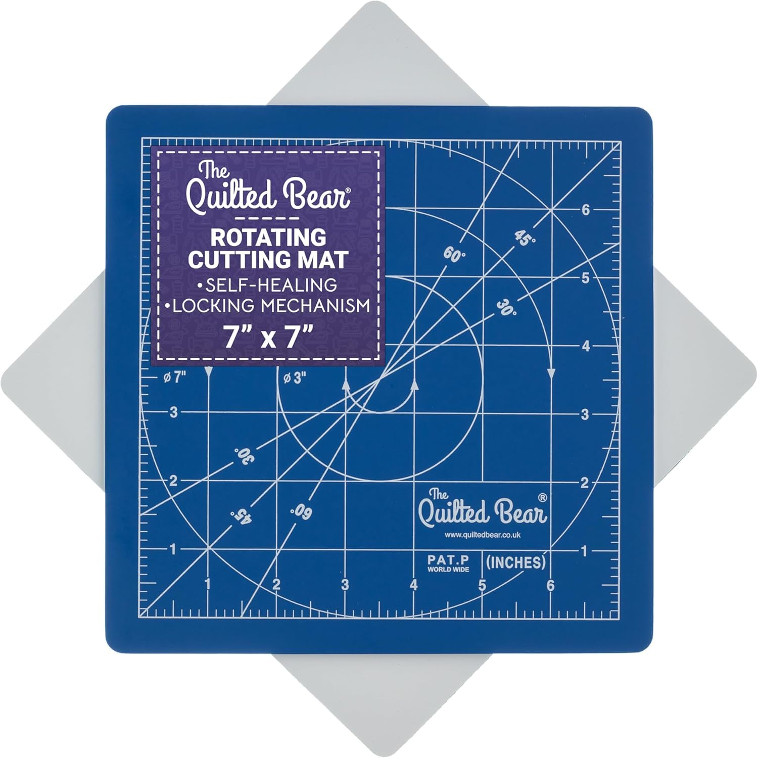 The Quilted Bear Rotating Cutting Mat - Pink -15