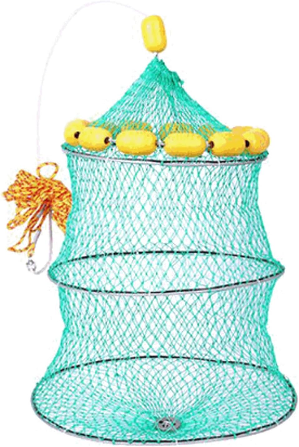 Foldable Fishing Basket, Fishing Creel Telescopic Floating Mesh Window Coating Weave Easy Clean Kayak Multicolor 40-45cm
