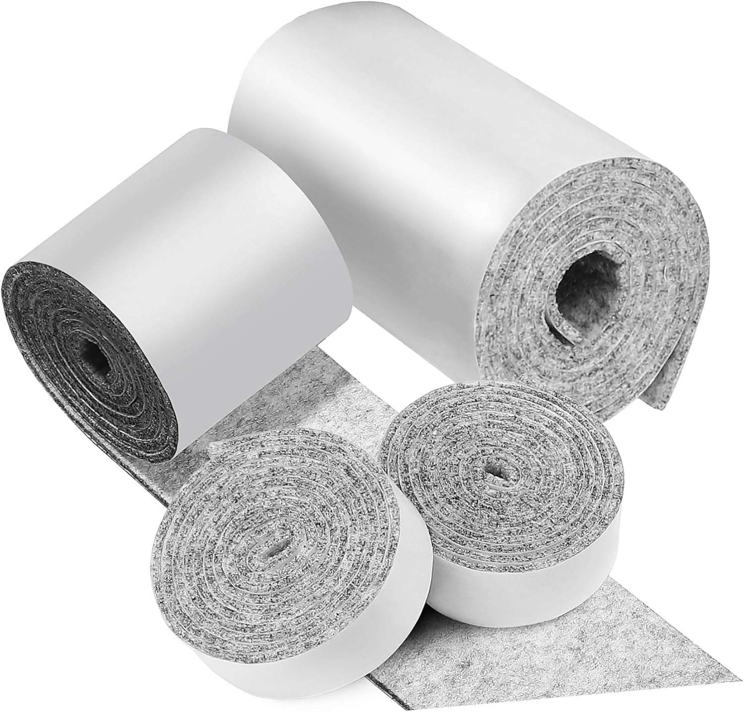 5sets 4 Rolls Self Adhesive Felt Strips of Durable Skid Furniture Pads for Chair Legs Floor Protectors Multiple for Hardwood Floors 4rolls*5