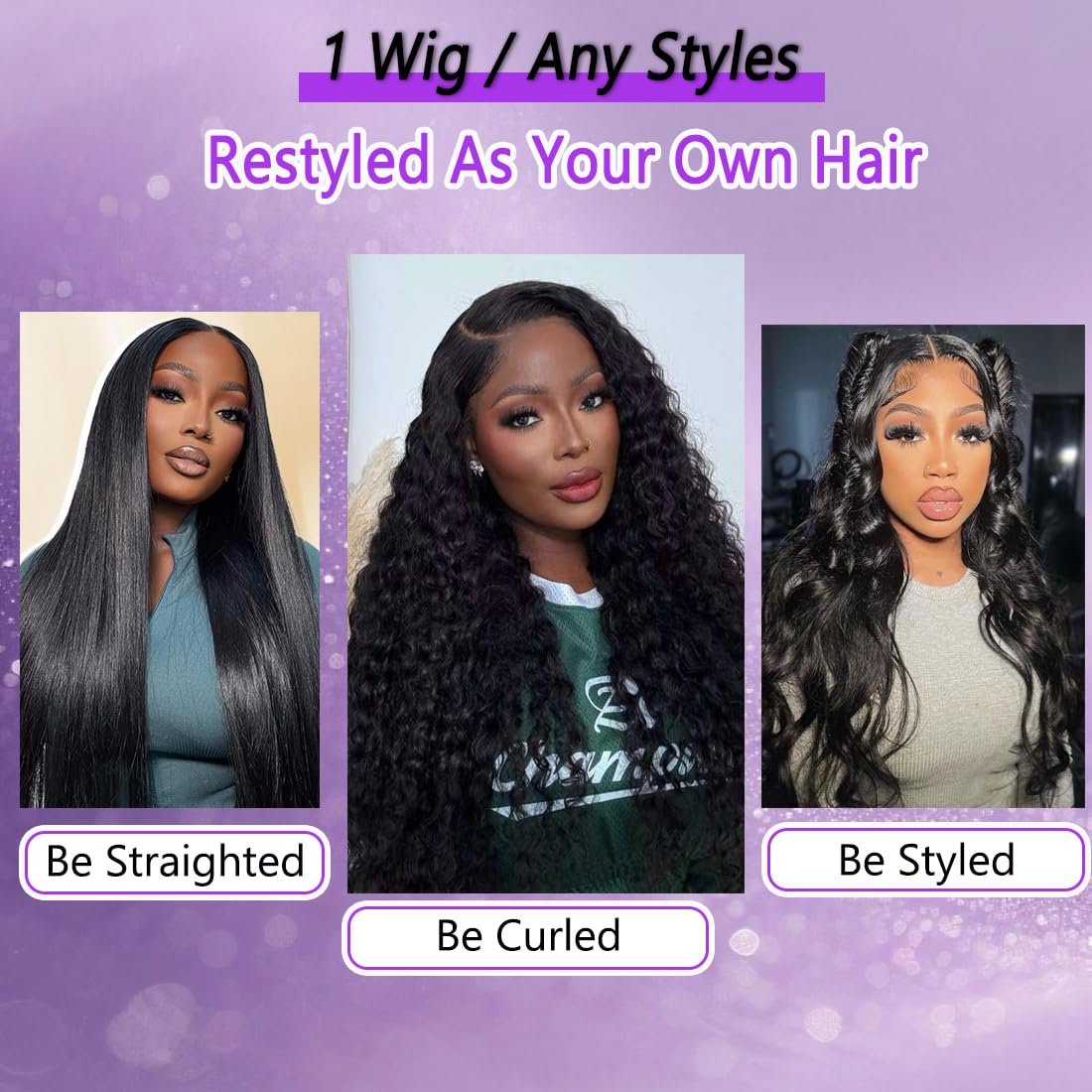 30 Inch Body Wave Lace Front Wigs Human Hair Pre Plucked 13x6 HD Lace Frontal Wigs Real Human Hair 200 Density Glueless Wig with Baby Hair Body Wave Wigs for Black Women Natural Black - Image 5
