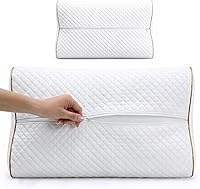 Vista 3 de Royal Therapy Almohada cervical de espuma viscoelástica de viaje – Almohada de contorno para dolor de cuello y hombros