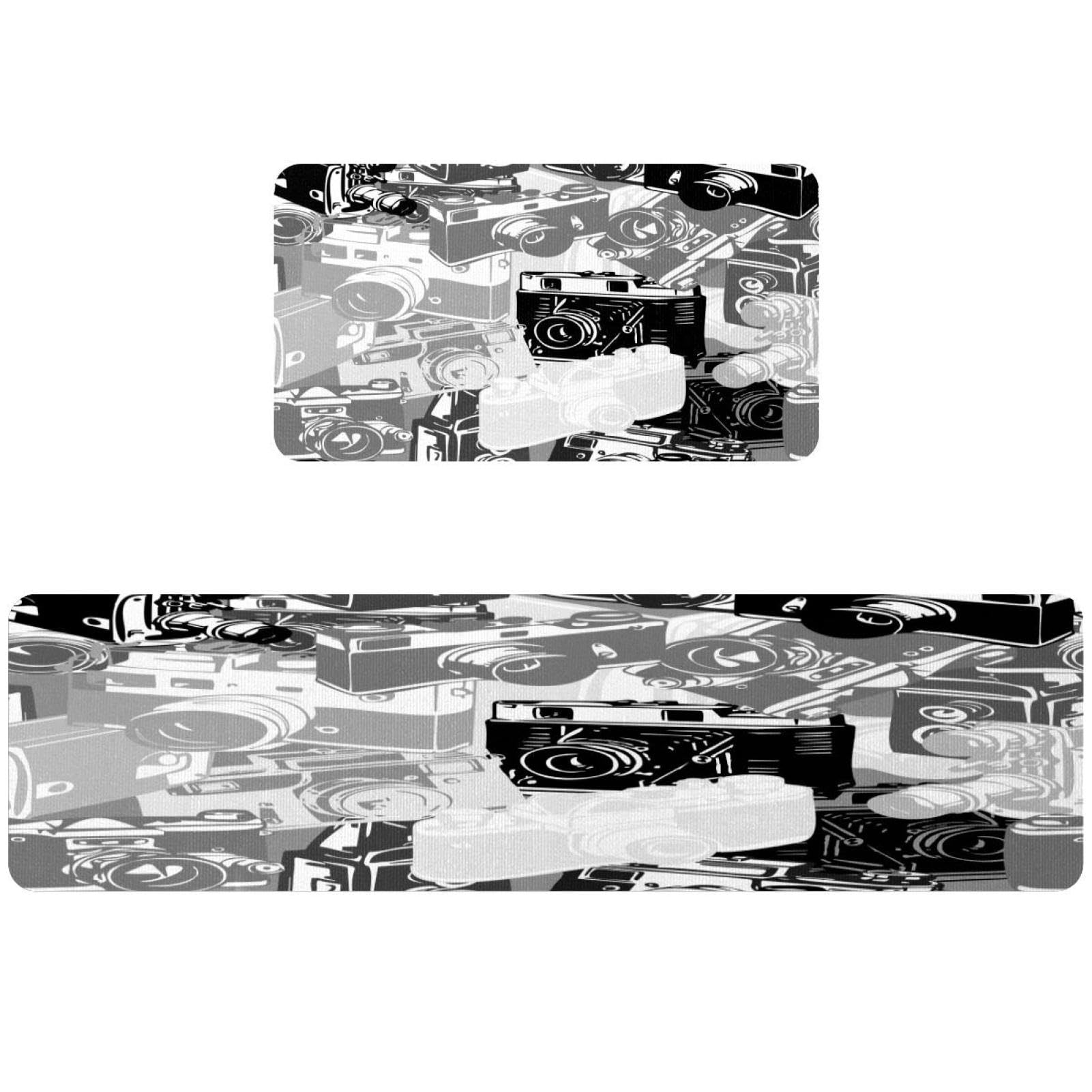 Alfombrilla de cocina lavable y súper absorbente VAPOKF juego de 2 alfombras para suelo limpio