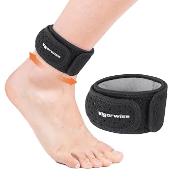 Achilles Tendonitis Brace, 1Pcs Adjustable Achilles Ankle Strap for Men, Gray Ankle Brace with Silicone Pad for Achilles Pain, Running, Cycling, Hiking, Sports