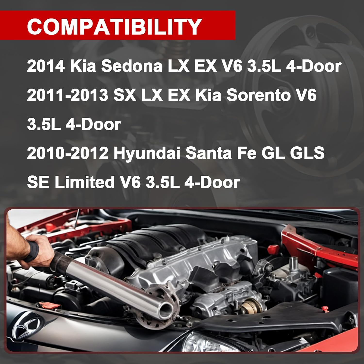 615-472 Engine Intake Manifold Compatible with 2014 Kia Sedona 2011-2013 Kia Sorento 2010-2012 Hyundai Santa Fe V6 3.5L 4-Door Replace 28310-3CAA0 283103CAA0