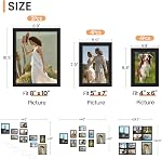 upsimples Picture Frames, 10 Pack Gallery Wall Frame Set with Two 8x10, Four 5x7, Four 4x6, Photo Frames for Wall Gallery Decor, Hanging or Tabletop Display, Clear Glass Front, Black