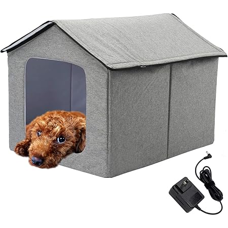 Amazon Zenct ペットハウス 折り畳み式 犬猫用 ペットベッド ペットヒーター クールファン オゾン発生器 除臭 犬小屋 ペット用品 三角屋根 三色 Ct098 グレー Zenct 犬小屋 通販