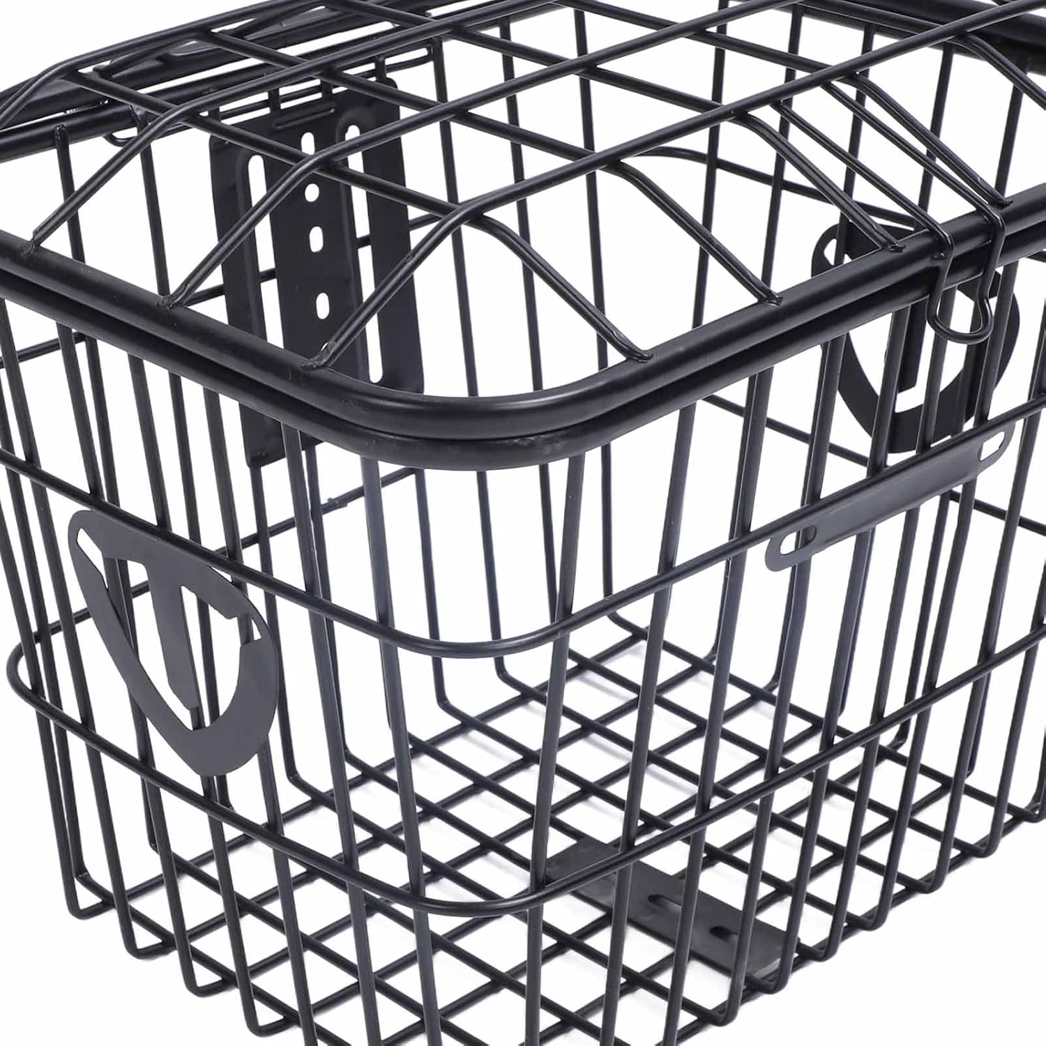 Uxsiya Large Capacity Electric Rear Basket, Metal Cycle Storage with Lid for Secure Transport of Bags Food Vegetables