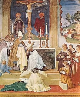 ARTSLSBS Famous Posters Artwork Poster Prints Vestiture of St Bridget by Lorenzo Lotto Art Poster Picture for Home Decor 60x90cm