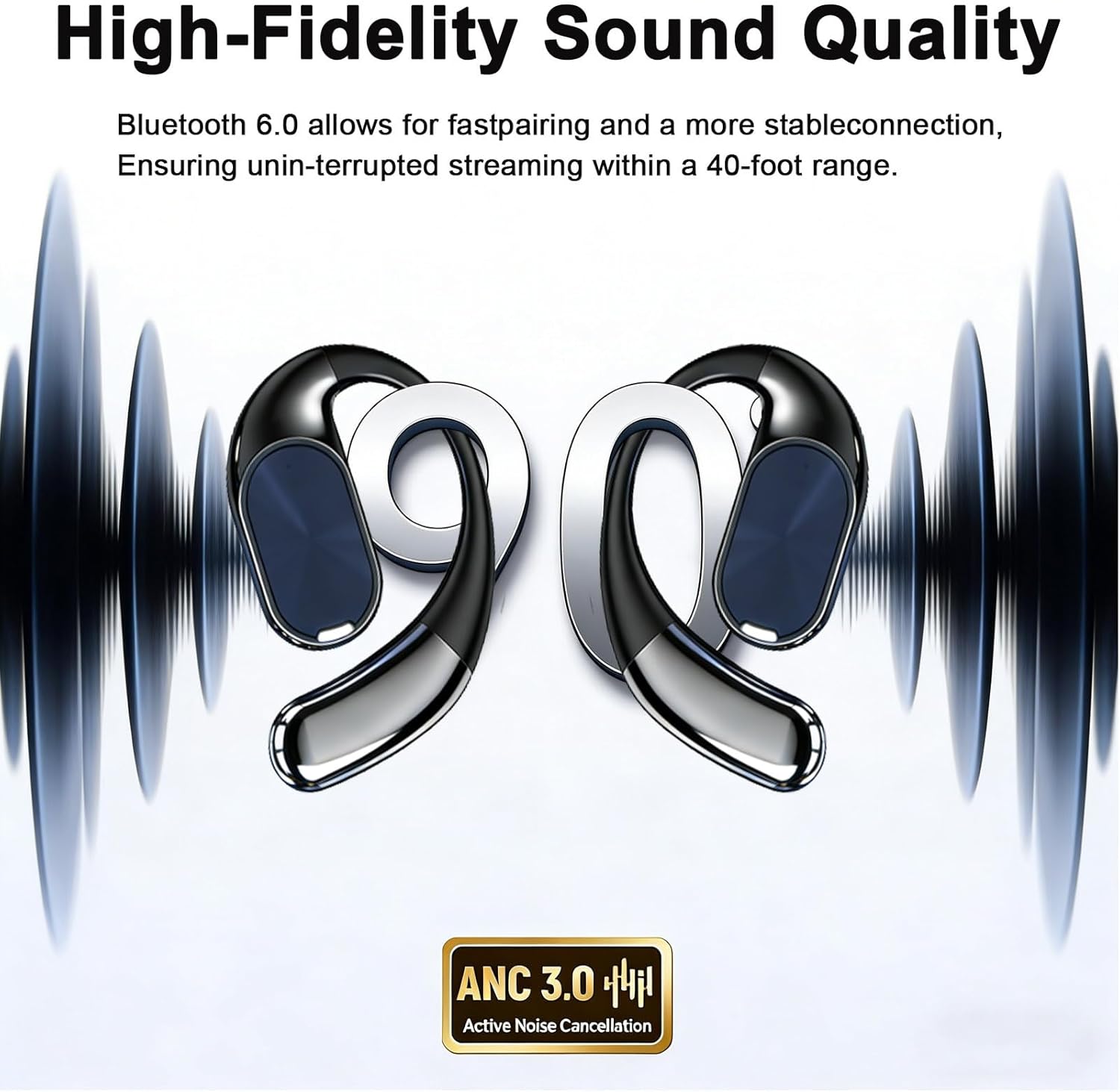 Translation Earbuds Real Time Bluetooth 6.0 Wireless Earbuds 198 Languages No Subscription Required 60H Playtime Open Ear Earbuds Compatible with iOS/Android Device for Travel/Business