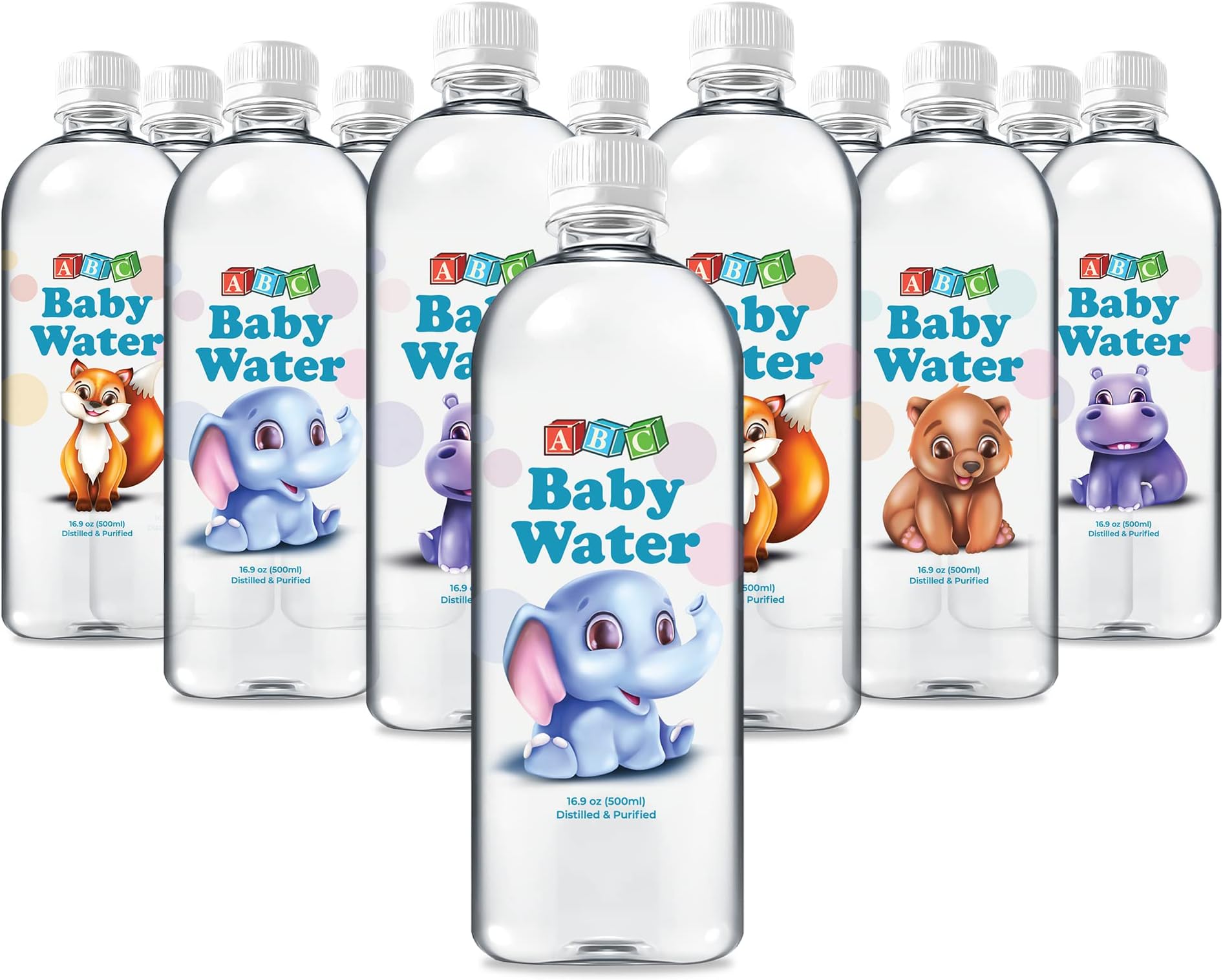 Premium Distilled Water for Babies - Healthy Purified 16.9 oz Bottles - Formula, Cereal, Milk, Daily Drinking - 12 Pack