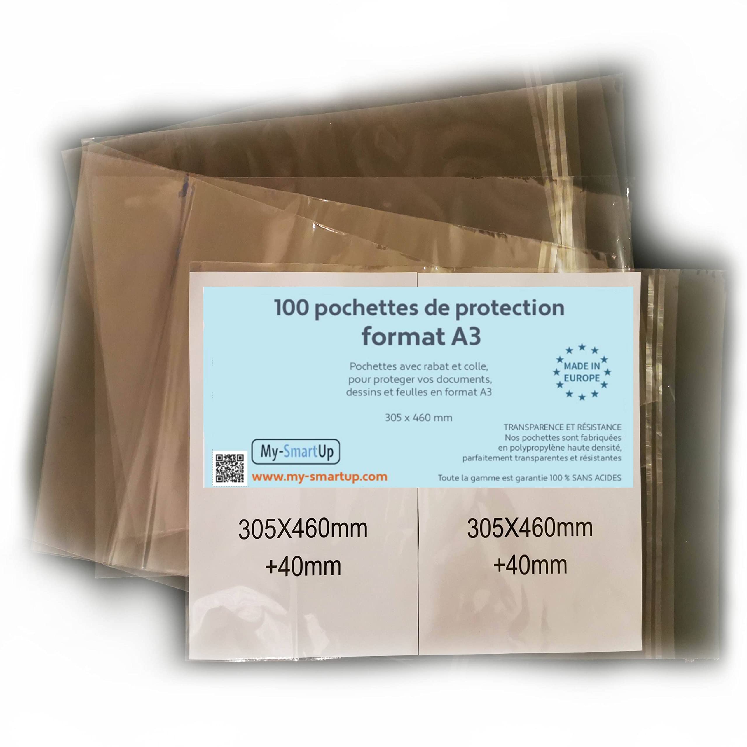 Pochettes Plastifiées A3 - Pack de 100