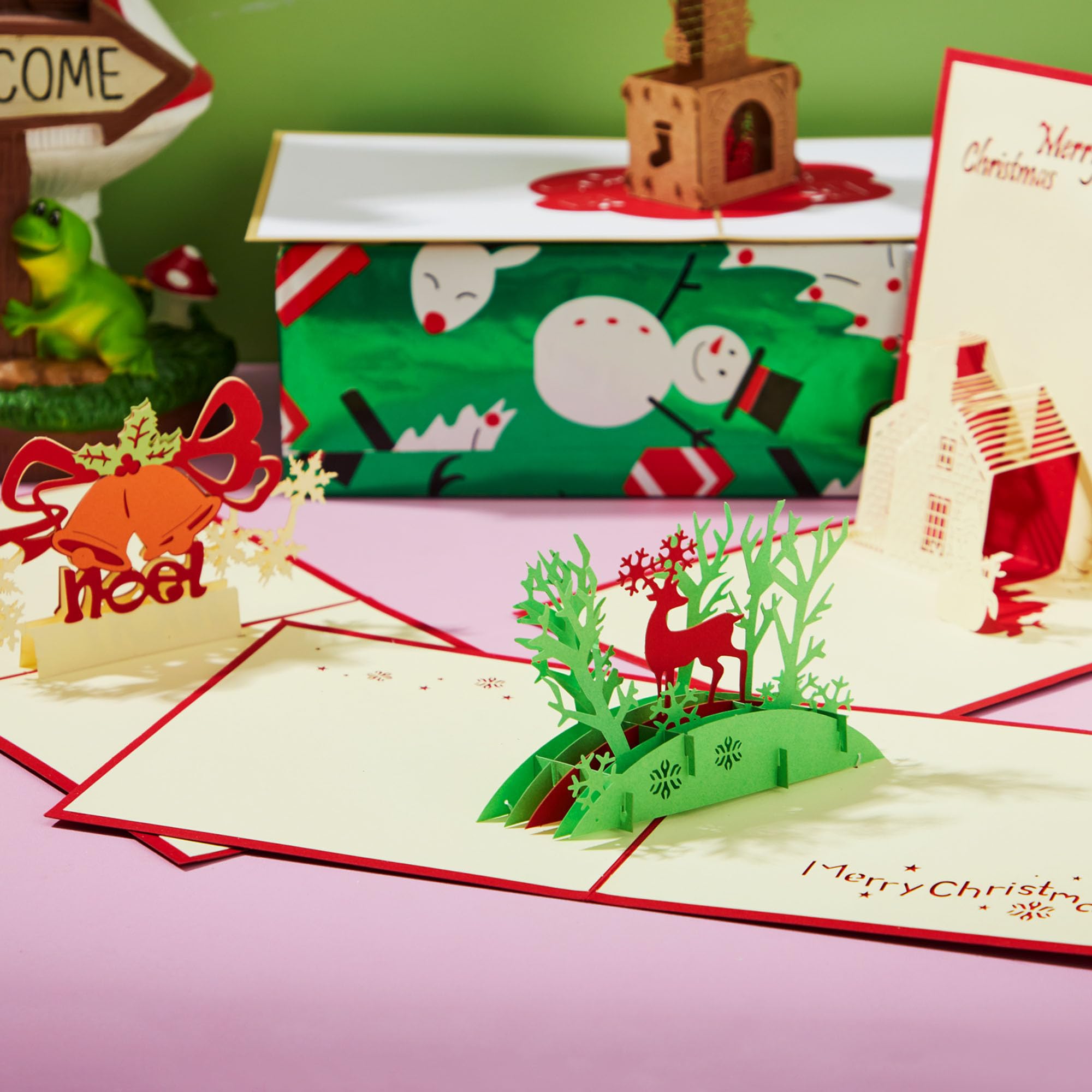 Dohe Angel Confezione Da 6 Biglietti Di Auguri Natalizi Con Busta Dimensioni Chiuso 11 5x17 Cm Aperto 23x17 Cm Carta Offset Stampato Colori P 282229